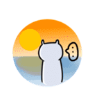 White Cat' Every Day（個別スタンプ：34）