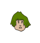 前と横の顔（個別スタンプ：37）
