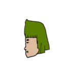 前と横の顔（個別スタンプ：38）