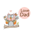 Owl with Family（個別スタンプ：18）