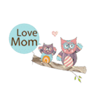 Owl with Family（個別スタンプ：19）