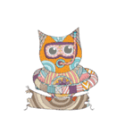 Owl with Family（個別スタンプ：21）