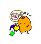 オレンジと黄色の2匹（個別スタンプ：12）