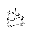 絶妙な白い犬（個別スタンプ：7）