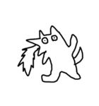 絶妙な白い犬（個別スタンプ：9）