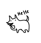 絶妙な白い犬（個別スタンプ：22）