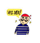 Sailor mustache man（個別スタンプ：3）