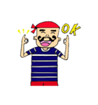 Sailor mustache man（個別スタンプ：6）