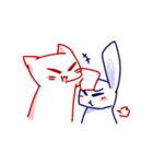 Blue Rabbit ＆ Red Cat（個別スタンプ：33）