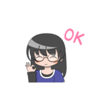 眼鏡の女の子（個別スタンプ：11）