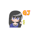眼鏡の女の子（個別スタンプ：14）