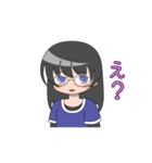眼鏡の女の子（個別スタンプ：16）