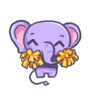 Violet Little Elephant (no text)（個別スタンプ：1）