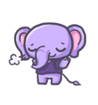 Violet Little Elephant (no text)（個別スタンプ：2）