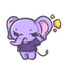 Violet Little Elephant (no text)（個別スタンプ：3）