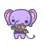 Violet Little Elephant (no text)（個別スタンプ：4）