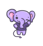 Violet Little Elephant (no text)（個別スタンプ：6）