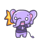 Violet Little Elephant (no text)（個別スタンプ：8）