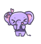 Violet Little Elephant (no text)（個別スタンプ：9）