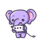 Violet Little Elephant (no text)（個別スタンプ：10）