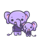 Violet Little Elephant (no text)（個別スタンプ：11）