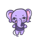 Violet Little Elephant (no text)（個別スタンプ：13）