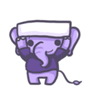 Violet Little Elephant (no text)（個別スタンプ：14）