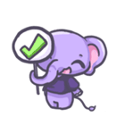 Violet Little Elephant (no text)（個別スタンプ：15）