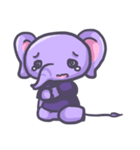 Violet Little Elephant (no text)（個別スタンプ：16）