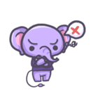 Violet Little Elephant (no text)（個別スタンプ：17）