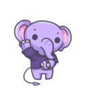 Violet Little Elephant (no text)（個別スタンプ：18）