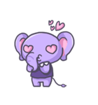 Violet Little Elephant (no text)（個別スタンプ：19）