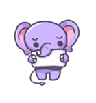 Violet Little Elephant (no text)（個別スタンプ：20）