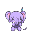 Violet Little Elephant (no text)（個別スタンプ：21）