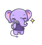 Violet Little Elephant (no text)（個別スタンプ：24）