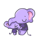 Violet Little Elephant (no text)（個別スタンプ：25）