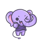 Violet Little Elephant (no text)（個別スタンプ：26）