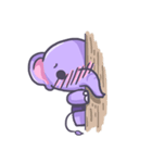 Violet Little Elephant (no text)（個別スタンプ：27）