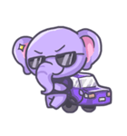 Violet Little Elephant (no text)（個別スタンプ：28）