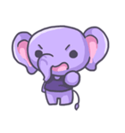 Violet Little Elephant (no text)（個別スタンプ：29）