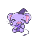 Violet Little Elephant (no text)（個別スタンプ：31）