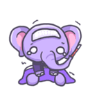 Violet Little Elephant (no text)（個別スタンプ：32）