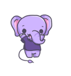 Violet Little Elephant (no text)（個別スタンプ：33）