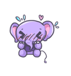 Violet Little Elephant (no text)（個別スタンプ：34）