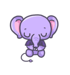 Violet Little Elephant (no text)（個別スタンプ：37）