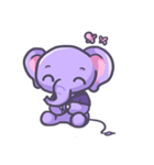 Violet Little Elephant (no text)（個別スタンプ：38）