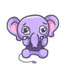 Violet Little Elephant (no text)（個別スタンプ：39）