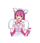 Rina Kawaii Cat Girl (English)（個別スタンプ：7）