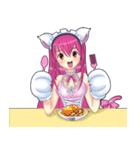 Rina Kawaii Cat Girl (English)（個別スタンプ：21）