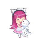 Rina Kawaii Cat Girl (English)（個別スタンプ：28）